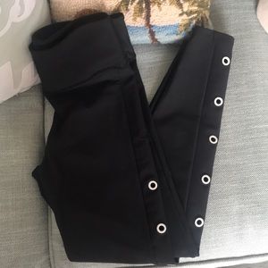 NWOT SoulCycle Black Grommet Leggings - size S